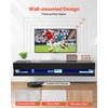 image:imageVEVOR Modern Floating TV Stand Wall Mounted 55 Under TV Shelf Floating Media Console Entertainment Center with Storage Cabinet for Living Room amp Bedroom WhiteBlack