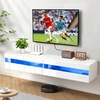 image:imageVEVOR Modern Floating TV Stand Wall Mounted 55 Under TV Shelf Floating Media Console Entertainment Center with Storage Cabinet for Living Room amp Bedroom WhiteWhite