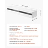image:imageVEVOR Modern Floating TV Stand Wall Mounted 55 Under TV Shelf Floating Media Console Entertainment Center with Storage Cabinet for Living Room amp Bedroom WhiteWhite