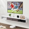 image:imageVEVOR Modern Floating TV Stand Wall Mounted 55 Under TV Shelf Floating Media Console Entertainment Center with Storage Cabinet for Living Room amp Bedroom WhiteWhite