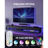 image:imageVEVOR Modern Floating TV Stand Wall Mounted 55 Under TV Shelf Floating Media Console Entertainment Center with Storage Cabinet for Living Room amp Bedroom WhiteBlack