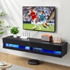 image:imageVEVOR Modern Floating TV Stand Wall Mounted 55 Under TV Shelf Floating Media Console Entertainment Center with Storage Cabinet for Living Room amp Bedroom WhiteBlack