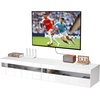 image:imageVEVOR Modern Floating TV Stand Wall Mounted 55 Under TV Shelf Floating Media Console Entertainment Center with Storage Cabinet for Living Room amp Bedroom WhiteWhite