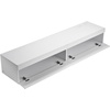 image:imageVEVOR Modern Floating TV Stand Wall Mounted 55 Under TV Shelf Floating Media Console Entertainment Center with Storage Cabinet for Living Room amp Bedroom WhiteWhite