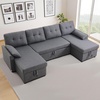 image:imageVEVOR Modular Sectional Sofa Modern 5Seater Modular Sofa with Hidden Storage Customizable Cloud Sectional Couch Solid Wood Frame Upholstered Comfy Couch for Living Room Bedroom BeigeGrey