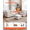 image:imageVEVOR Modular Sectional Sofa Modern 5Seater Modular Sofa with Hidden Storage Customizable Cloud Sectional Couch Solid Wood Frame Upholstered Comfy Couch for Living Room Bedroom BeigeBeige