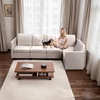 image:imageVEVOR Modular Sectional Sofa Modern 5Seater Modular Sofa with Hidden Storage Customizable Cloud Sectional Couch Solid Wood Frame Upholstered Comfy Couch for Living Room Bedroom BeigeBeige