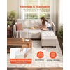 image:imageVEVOR Modular Sectional Sofa Modern 5Seater Modular Sofa with Hidden Storage Customizable Cloud Sectional Couch Solid Wood Frame Upholstered Comfy Couch for Living Room Bedroom BeigeBeige
