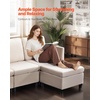 image:imageVEVOR Modular Sectional Sofa Modern 5Seater Modular Sofa with Hidden Storage Customizable Cloud Sectional Couch Solid Wood Frame Upholstered Comfy Couch for Living Room Bedroom BeigeBeige