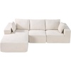 image:imageVEVOR Modular Sectional Sofa Modern 5Seater Modular Sofa with Hidden Storage Customizable Cloud Sectional Couch Solid Wood Frame Upholstered Comfy Couch for Living Room Bedroom BeigeBeige