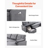 image:imageVEVOR Modular Sectional Sofa Modern 5Seater Modular Sofa with Hidden Storage Customizable Cloud Sectional Couch Solid Wood Frame Upholstered Comfy Couch for Living Room Bedroom BeigeGrey