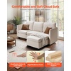 image:imageVEVOR Modular Sectional Sofa Modern 5Seater Modular Sofa with Hidden Storage Customizable Cloud Sectional Couch Solid Wood Frame Upholstered Comfy Couch for Living Room Bedroom BeigeBeige
