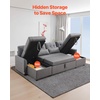 image:imageVEVOR Modular Sectional Sofa Modern 5Seater Modular Sofa with Hidden Storage Customizable Cloud Sectional Couch Solid Wood Frame Upholstered Comfy Couch for Living Room Bedroom BeigeGrey