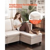 image:imageVEVOR Modular Sectional Sofa Modern 5Seater Modular Sofa with Hidden Storage Customizable Cloud Sectional Couch Solid Wood Frame Upholstered Comfy Couch for Living Room Bedroom BeigeBeige