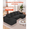 image:imageVEVOR Modular Sectional Sofa U Shaped Couch Sectional Sofa for Living Room Cloud Couch with High Rebound Sponge with Cushion for Living Room Apartment BlackBlack