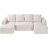 image:imageVEVOR Modular Sectional Sofa U Shaped Couch Sectional Sofa for Living Room Cloud Couch with High Rebound Sponge with Cushion for Living Room Apartment BlackBeige