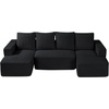 image:imageVEVOR Modular Sectional Sofa U Shaped Couch Sectional Sofa for Living Room Cloud Couch with High Rebound Sponge with Cushion for Living Room Apartment BlackBlack