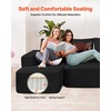image:imageVEVOR Modular Sectional Sofa U Shaped Couch Sectional Sofa for Living Room Cloud Couch with High Rebound Sponge with Cushion for Living Room Apartment BlackBlack