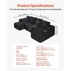 image:imageVEVOR Modular Sectional Sofa U Shaped Couch Sectional Sofa for Living Room Cloud Couch with High Rebound Sponge with Cushion for Living Room Apartment BlackBlack