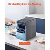image:imageVEVOR Nugget Ice Maker 37lbs24H with Self Cleaning with Ice Scoop and Basket Stainless Steel Ice Machine with Convenient Ice Transfer for Home Kitchen Office BlackBlack
