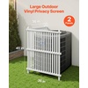 image:imageVEVOR Outdoor Privacy Screens 50 W x 50 H Air Conditioner Fence Pool Equipment Enclosure Horizontal Vinyl Privacy Fence Perfect to Enclose Trash Can and AC Units 2PanelWhite