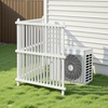 image:imageVEVOR Outdoor Privacy Screens 50 W x 50 H Air Conditioner Fence Pool Equipment Enclosure Horizontal Vinyl Privacy Fence Perfect to Enclose Trash Can and AC Units 2PanelWhite