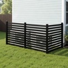 image:imageVEVOR Outdoor Privacy Screens 50 W x 50 H Air Conditioner Fence Pool Equipment Enclosure Horizontal Vinyl Privacy Fence Perfect to Enclose Trash Can and AC Units 2PanelBlack