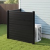 image:imageVEVOR Outdoor Privacy Screens 50 W x 50 H Air Conditioner Fence Pool Equipment Enclosure Horizontal Vinyl Privacy Fence Perfect to Enclose Trash Can and AC Units 2PanelBlack