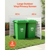 image:imageVEVOR Outdoor Privacy Screens 50 W x 50 H Air Conditioner Fence Pool Equipment Enclosure Horizontal Vinyl Privacy Fence Perfect to Enclose Trash Can and AC Units 2PanelWhite