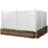 image:imageVEVOR Outdoor Privacy Screens 50 W x 50 H Air Conditioner Fence Pool Equipment Enclosure Horizontal Vinyl Privacy Fence Perfect to Enclose Trash Can and AC Units 2PanelWhite