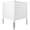 image:imageVEVOR Outdoor Privacy Screens 50 W x 50 H Air Conditioner Fence Pool Equipment Enclosure Horizontal Vinyl Privacy Fence Perfect to Enclose Trash Can and AC Units 2PanelWhite