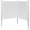 image:imageVEVOR Outdoor Privacy Screens 50 W x 50 H Air Conditioner Fence Pool Equipment Enclosure Horizontal Vinyl Privacy Fence Perfect to Enclose Trash Can and AC Units 2PanelWhite