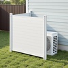 image:imageVEVOR Outdoor Privacy Screens 50 W x 50 H Air Conditioner Fence Pool Equipment Enclosure Horizontal Vinyl Privacy Fence Perfect to Enclose Trash Can and AC Units 2PanelWhite