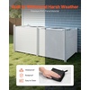 image:imageVEVOR Outdoor Privacy Screens 50 W x 50 H Air Conditioner Fence Pool Equipment Enclosure Horizontal Vinyl Privacy Fence Perfect to Enclose Trash Can and AC Units 2PanelWhite