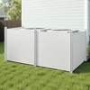 image:imageVEVOR Outdoor Privacy Screens 50 W x 50 H Air Conditioner Fence Pool Equipment Enclosure Horizontal Vinyl Privacy Fence Perfect to Enclose Trash Can and AC Units 2PanelWhite