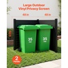 image:imageVEVOR Outdoor Privacy Screens 50 W x 50 H Air Conditioner Fence Pool Equipment Enclosure Horizontal Vinyl Privacy Fence Perfect to Enclose Trash Can and AC Units 2PanelBlack