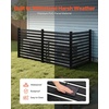 image:imageVEVOR Outdoor Privacy Screens 50 W x 50 H Air Conditioner Fence Pool Equipment Enclosure Horizontal Vinyl Privacy Fence Perfect to Enclose Trash Can and AC Units 2PanelBlack