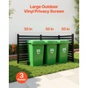 image:imageVEVOR Outdoor Privacy Screens 50 W x 50 H Air Conditioner Fence Pool Equipment Enclosure Horizontal Vinyl Privacy Fence Perfect to Enclose Trash Can and AC Units 2PanelBlack