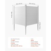 image:imageVEVOR Outdoor Privacy Screens 50 W x 50 H Air Conditioner Fence Pool Equipment Enclosure Horizontal Vinyl Privacy Fence Perfect to Enclose Trash Can and AC Units 2PanelWhite