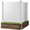 image:imageVEVOR Outdoor Privacy Screens 50 W x 50 H Air Conditioner Fence Pool Equipment Enclosure Horizontal Vinyl Privacy Fence Perfect to Enclose Trash Can and AC Units 2PanelWhite