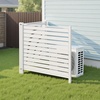 image:imageVEVOR Outdoor Privacy Screens 50 W x 50 H Air Conditioner Fence Pool Equipment Enclosure Horizontal Vinyl Privacy Fence Perfect to Enclose Trash Can and AC Units 2PanelWhite