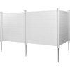 image:imageVEVOR Outdoor Privacy Screens 50 W x 50 H Air Conditioner Fence Pool Equipment Enclosure Horizontal Vinyl Privacy Fence Perfect to Enclose Trash Can and AC Units 2PanelWhite