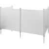 image:imageVEVOR Outdoor Privacy Screens 50 W x 50 H Air Conditioner Fence Pool Equipment Enclosure Horizontal Vinyl Privacy Fence Perfect to Enclose Trash Can and AC Units 2PanelWhite