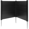 image:imageVEVOR Outdoor Privacy Screens 50 W x 50 H Air Conditioner Fence Pool Equipment Enclosure Horizontal Vinyl Privacy Fence Perfect to Enclose Trash Can and AC Units 2PanelBlack