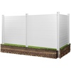 image:imageVEVOR Outdoor Privacy Screens 50 W x 50 H Air Conditioner Fence Pool Equipment Enclosure Horizontal Vinyl Privacy Fence Perfect to Enclose Trash Can and AC Units 2PanelWhite