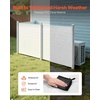 image:imageVEVOR Outdoor Privacy Screens 50 W x 50 H Air Conditioner Fence Pool Equipment Enclosure Horizontal Vinyl Privacy Fence Perfect to Enclose Trash Can and AC Units 2PanelWhite