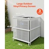 image:imageVEVOR Outdoor Privacy Screens 50 W x 50 H Air Conditioner Fence Pool Equipment Enclosure Horizontal Vinyl Privacy Fence Perfect to Enclose Trash Can and AC Units 2PanelWhite