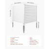 image:imageVEVOR Outdoor Privacy Screens 50 W x 50 H Air Conditioner Fence Pool Equipment Enclosure Horizontal Vinyl Privacy Fence Perfect to Enclose Trash Can and AC Units 2PanelWhite