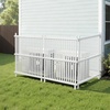image:imageVEVOR Outdoor Privacy Screens 50 W x 50 H Air Conditioner Fence Pool Equipment Enclosure Horizontal Vinyl Privacy Fence Perfect to Enclose Trash Can and AC Units 2PanelWhite