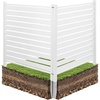 image:imageVEVOR Outdoor Privacy Screens 50 W x 50 H Air Conditioner Fence Pool Equipment Enclosure Horizontal Vinyl Privacy Fence Perfect to Enclose Trash Can and AC Units 2PanelWhite